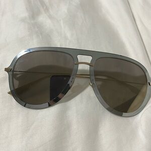 Dior mirror aviator sunglasses two tone authentication card available!